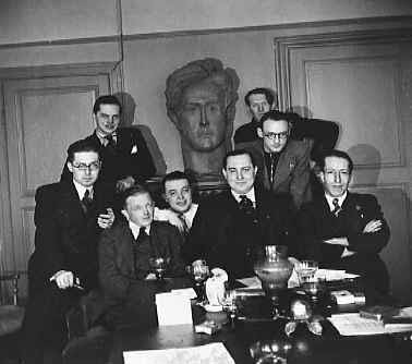 Le groupe Rupture en réunion chez Fernand Dumont, le 08.05.1938.